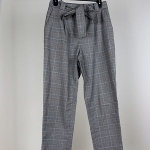 High Waisted Plaid Slacks